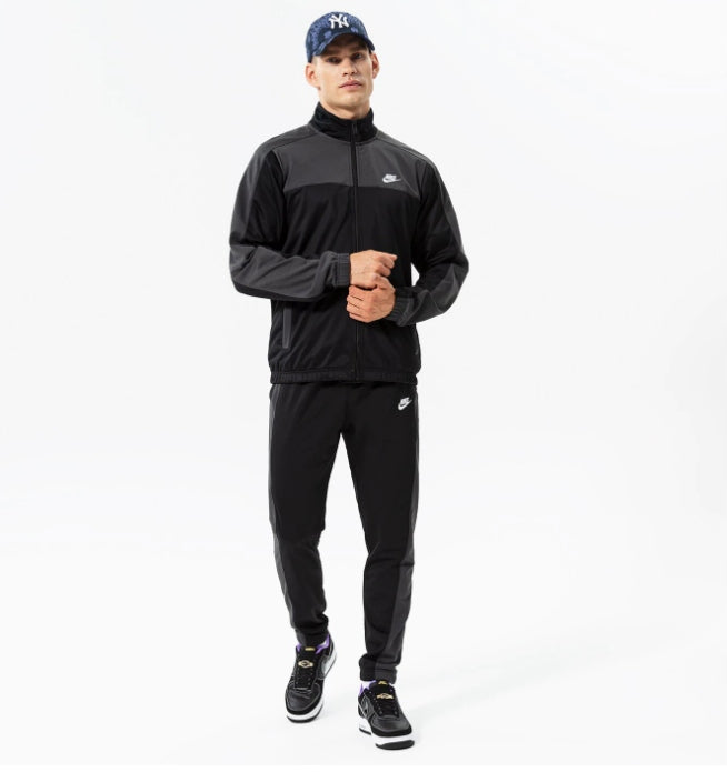 Nike Nike NSW Contrast Polyknit Herren-Trainingsanzug, Schwarz 