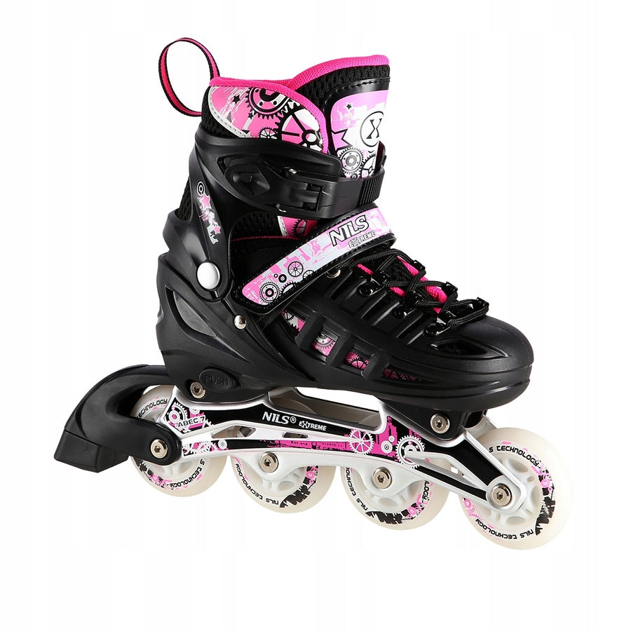 Schlittschuhe/ Rollschuhe 4in1 Nils Extreme Pink, S, 31-34 