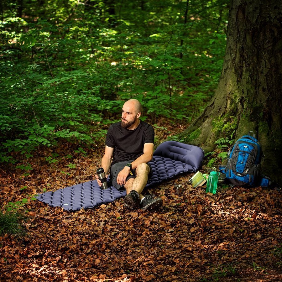 NILS Camping Hiking Mat Pumped Tent Mattress + Cover Brand Nils Camp