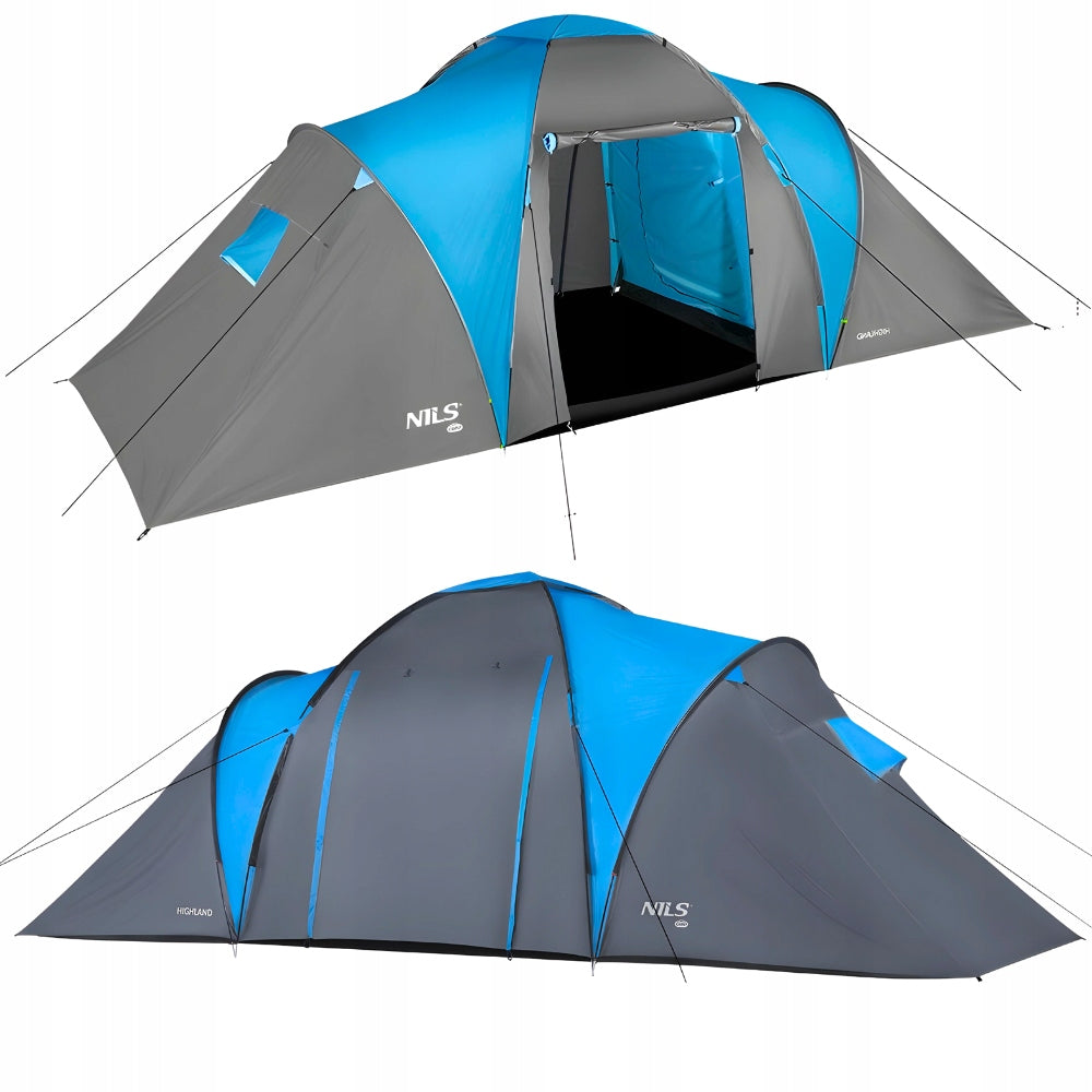 NILS Garden Hiking Tent 6 Person UV Filter + Cover
