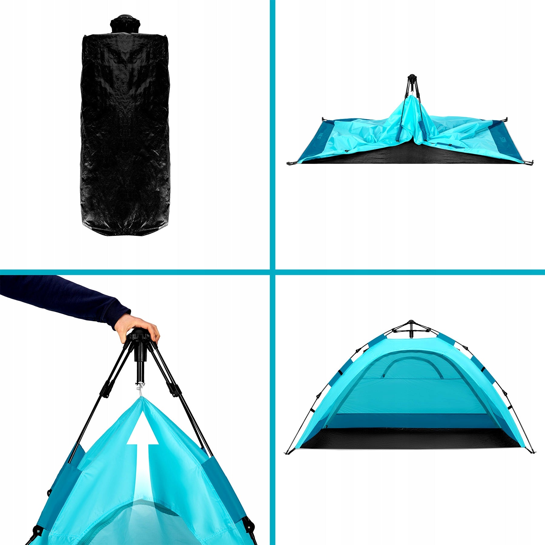 NILS NC4802 AUTOMATIC TENT BLUE Waterproofness less than 1500 mm
