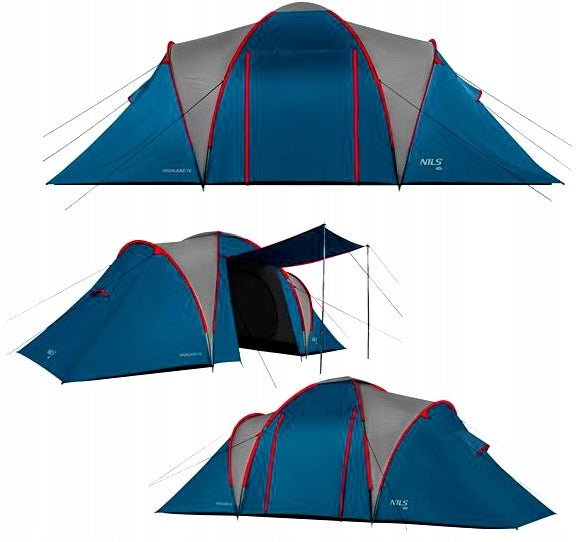 NILS NC6431 CAMPING TENT BLUE-GREY HIGHLAND IV 4 PERSON UV