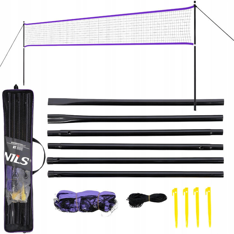 NILS Recreational Game Net In Badminton 620 cm + Frame In Cover Brand Nils