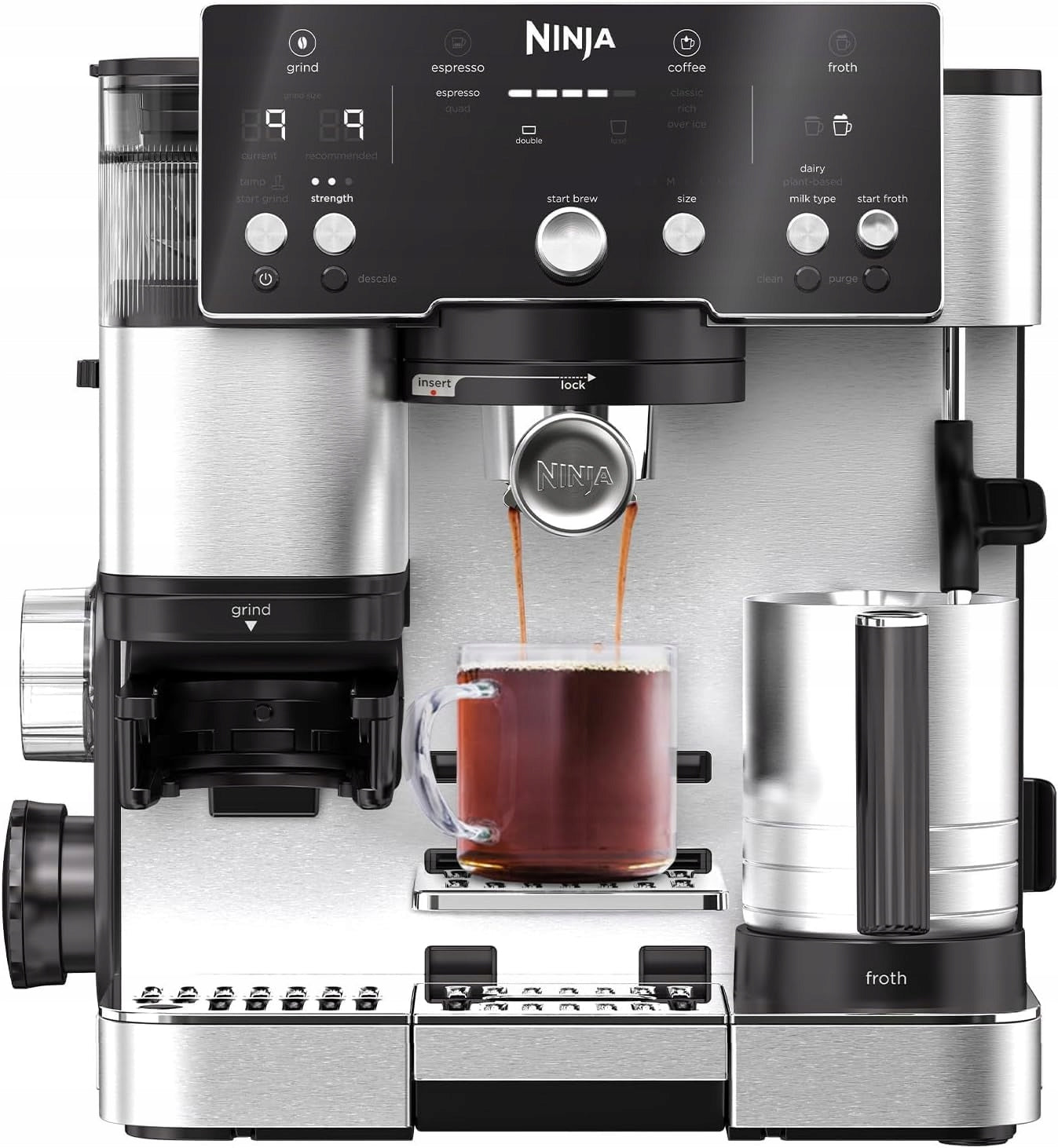 NINJA Luxe Coffee Maker with Grinder and Foamer