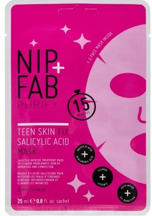 Gesichtsmaske Nip+FAB Teen Skin Fix Salicylsäure-Blattmaske, 25 ml 