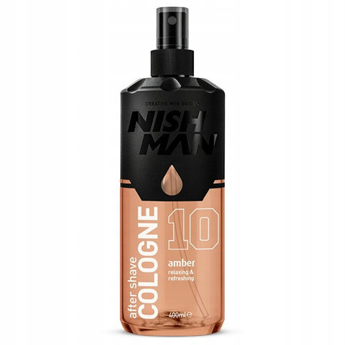 NISHMAN AFTER SHAVE 10 AMBER AFTER SHAVE COLOGNE SPRAY 400ML