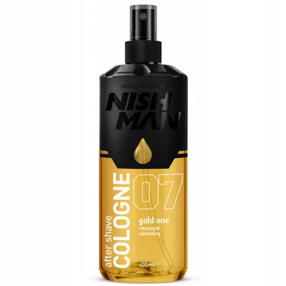 NISHMAN AFTER SHAVE COLOGNE LOTION SPRAY 07 GOLD ONE 400ML Packaging status original