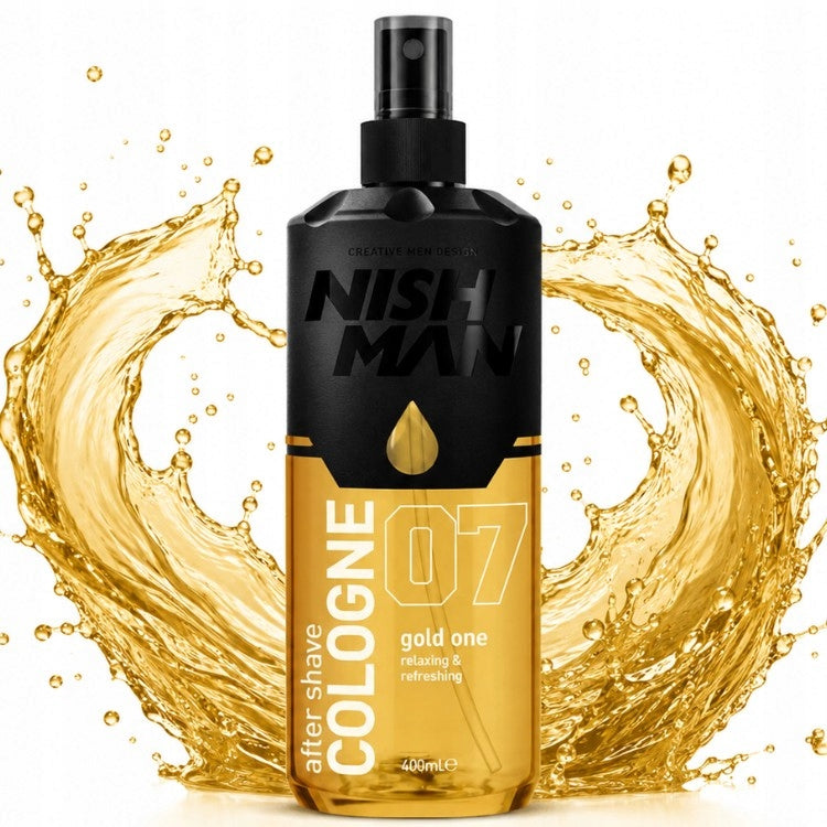 NISHMAN AFTER SHAVE COLOGNE LOTION SPRAY 07 GOLD ONE 400ML
