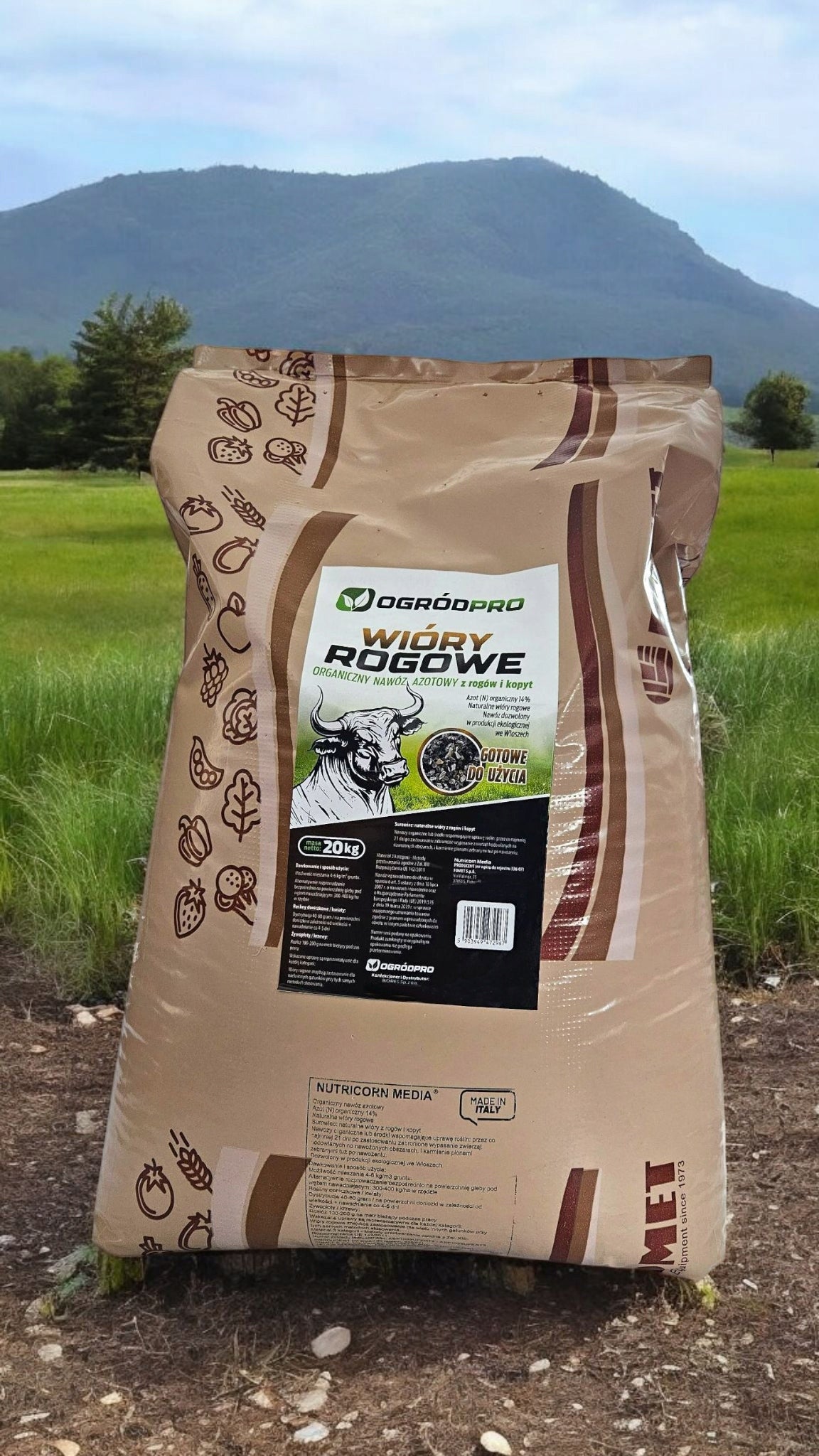 NITROGEN FERTILIZER ORGANIC HORN SHAVINGS WITH HOOVES NATURAL NITROGEN 20 KG Manufacturer code Wióry rogowe mączka rogowa nawóz do pomidorów