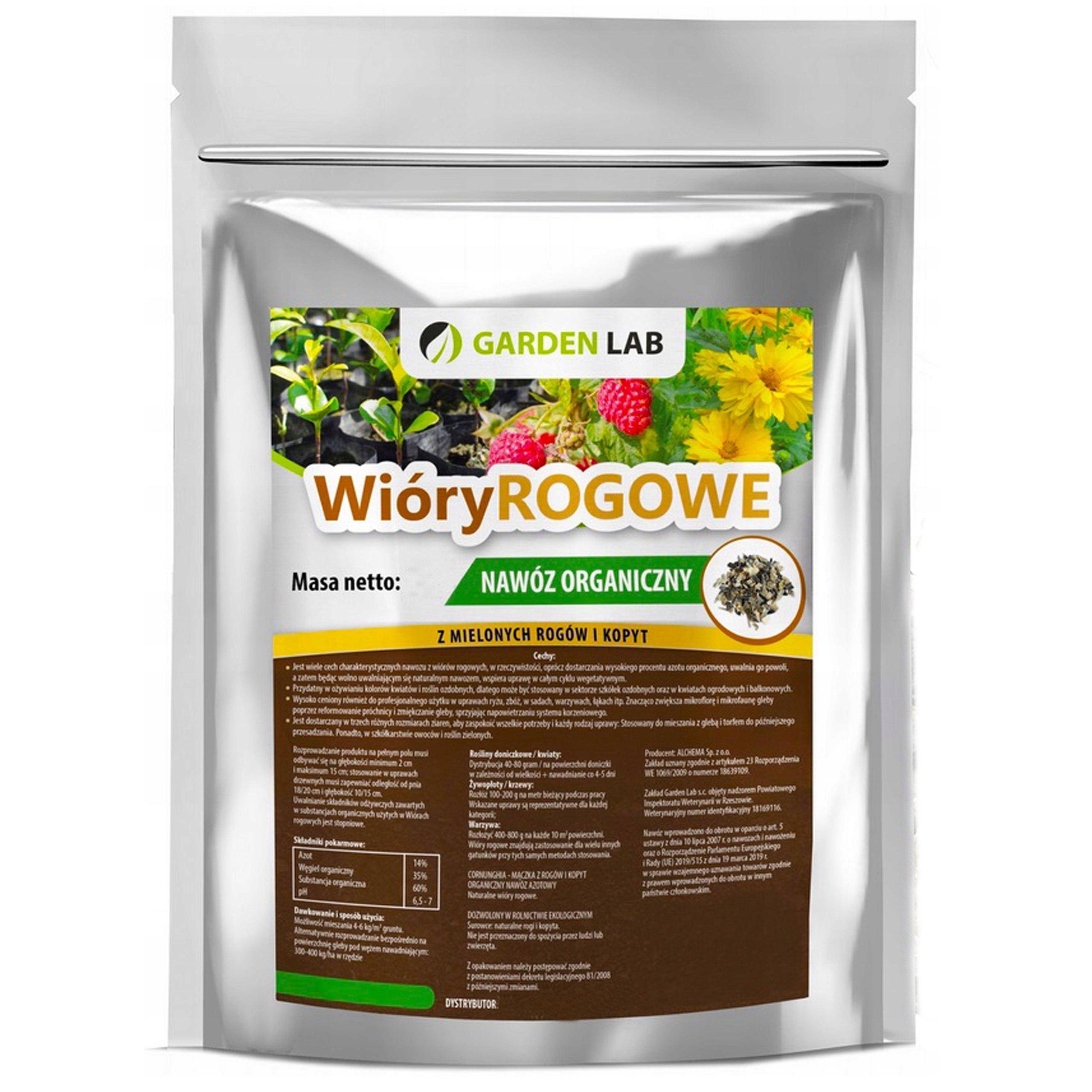 NITROGEN FERTILIZER ORGANIC HORN SHAVINGS WITH HOOVES NATURAL NITROGEN 3 KG Packaging status original