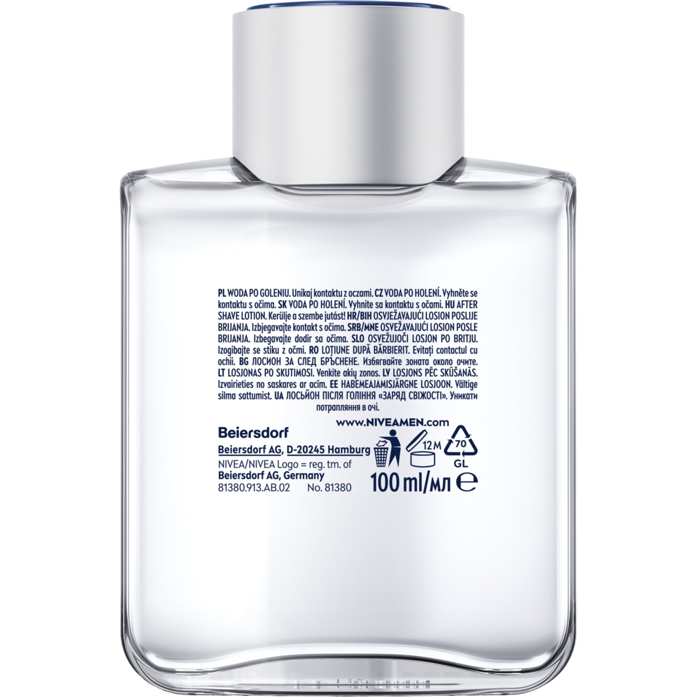 NIVEA MEN AFTERSHAVE 100ML FRESH KICK Manufacturer code 5900017102467