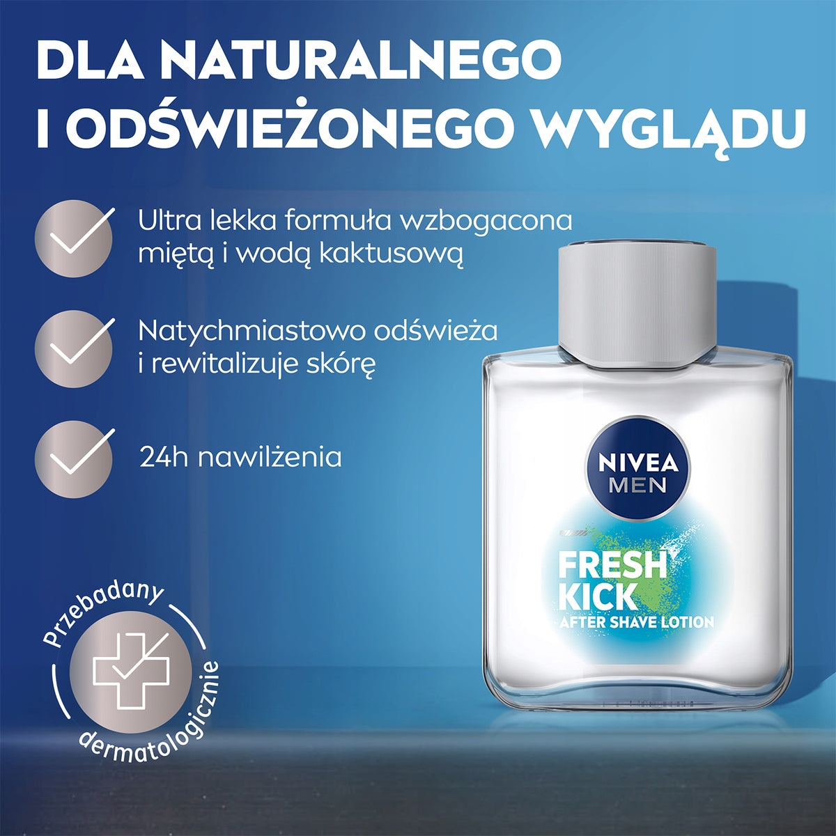 NIVEA MEN Fresh Kick Aftershave Refreshing Mint 100 ml Brand NIVEA Men