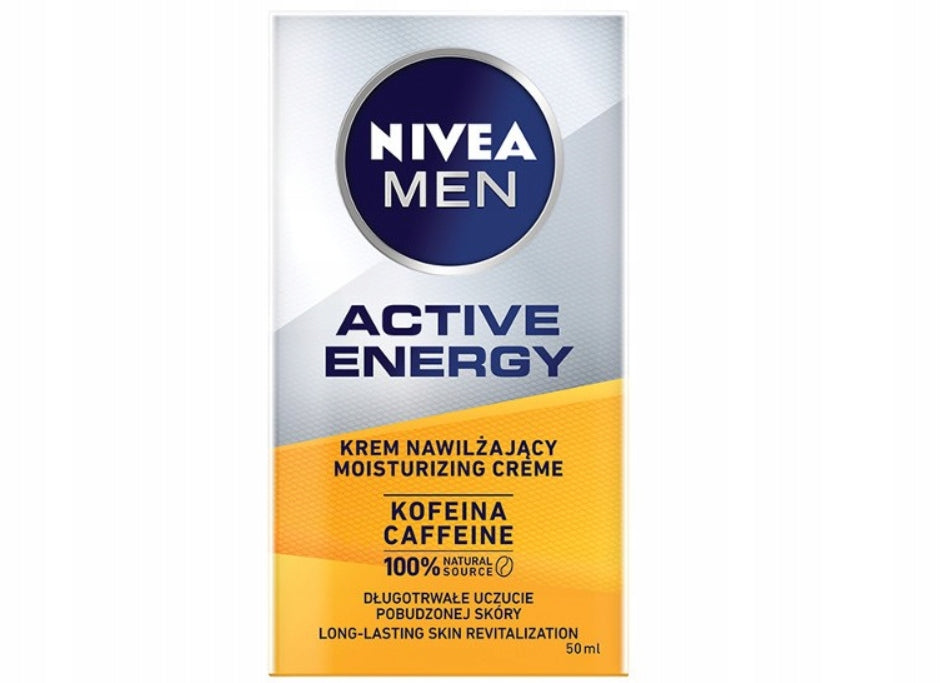 Drėkinamasis veido kremas Nivea Men Active Energy, 50ml