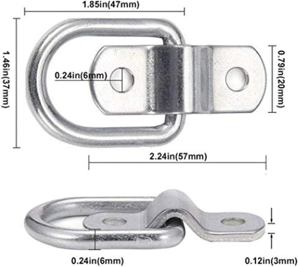 NO 6 PCS DIAMOND D RING TIEDOWN RINGS WITH SHARP ANCHORS UP TO M Manufacturer code 0010943811779