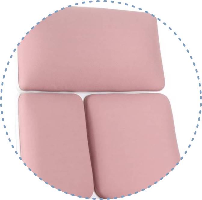 NOAH Office Chair Pink Ergonomic Chair Swivel Fabric for Work Packaging status original