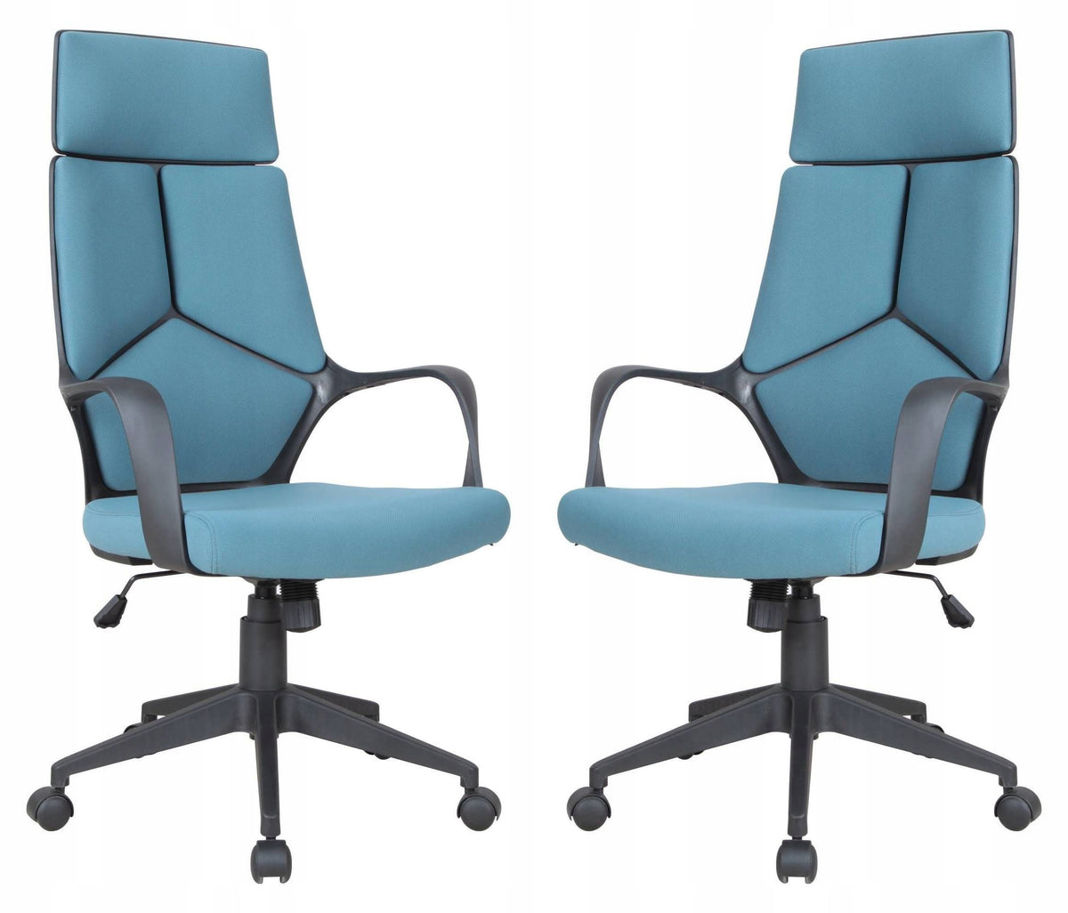 NOAH Office Chair Swivel Blue Fabric Work Chair for Room