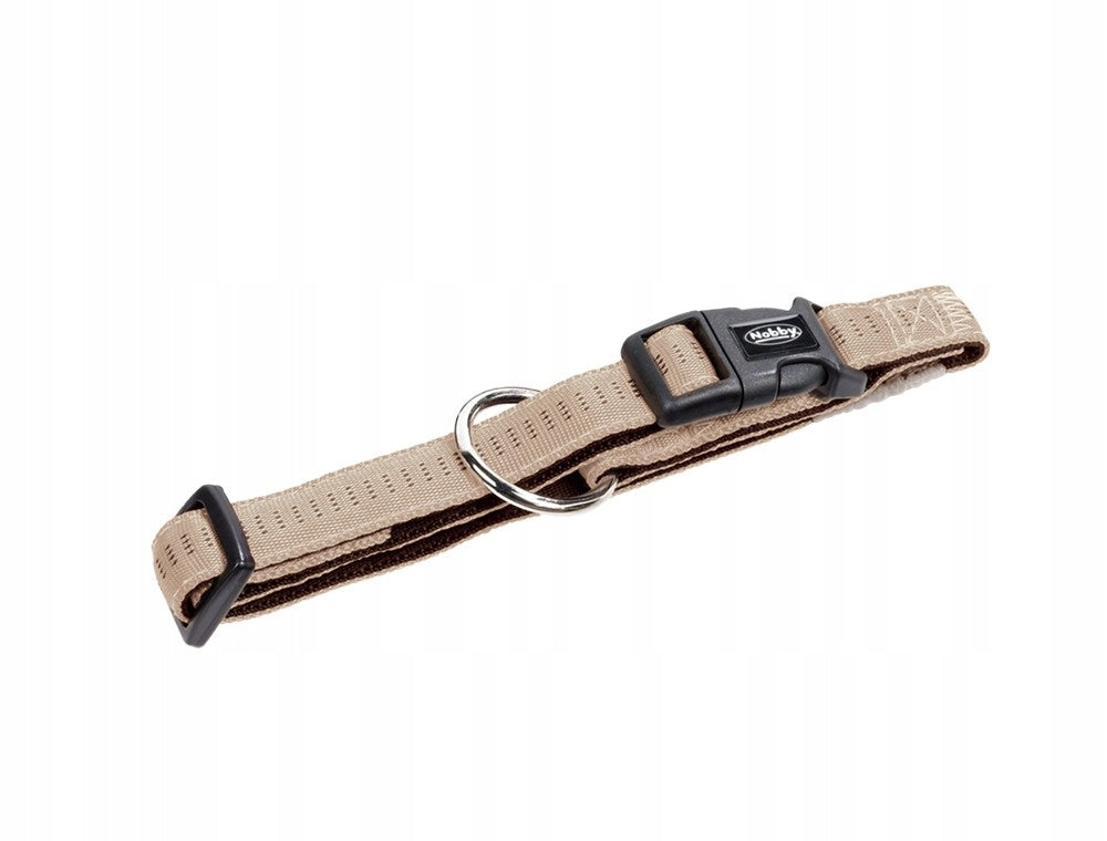 NOBBY Dog Collar Soft Grip S-M Beige 30-45cm