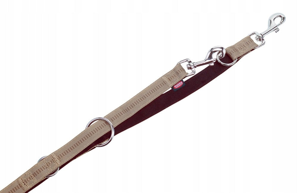 NOBBY Dog Leash Soft Grip M-L Beige 2m/20mm