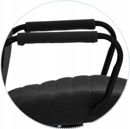 NOCHE Office Chair Black Swivel Velvet Fabric Worker Wide 120k Brand no brand