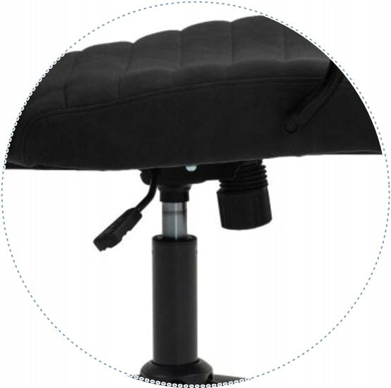 NOCHE Office Chair Black Swivel Velvet Fabric Worker Wide 120k EAN (GTIN) 5906122402607