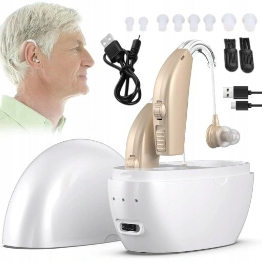 NOISE CANCELLING HEARING AID CHARGING USB COMPACT PORTABLE Packaging status original