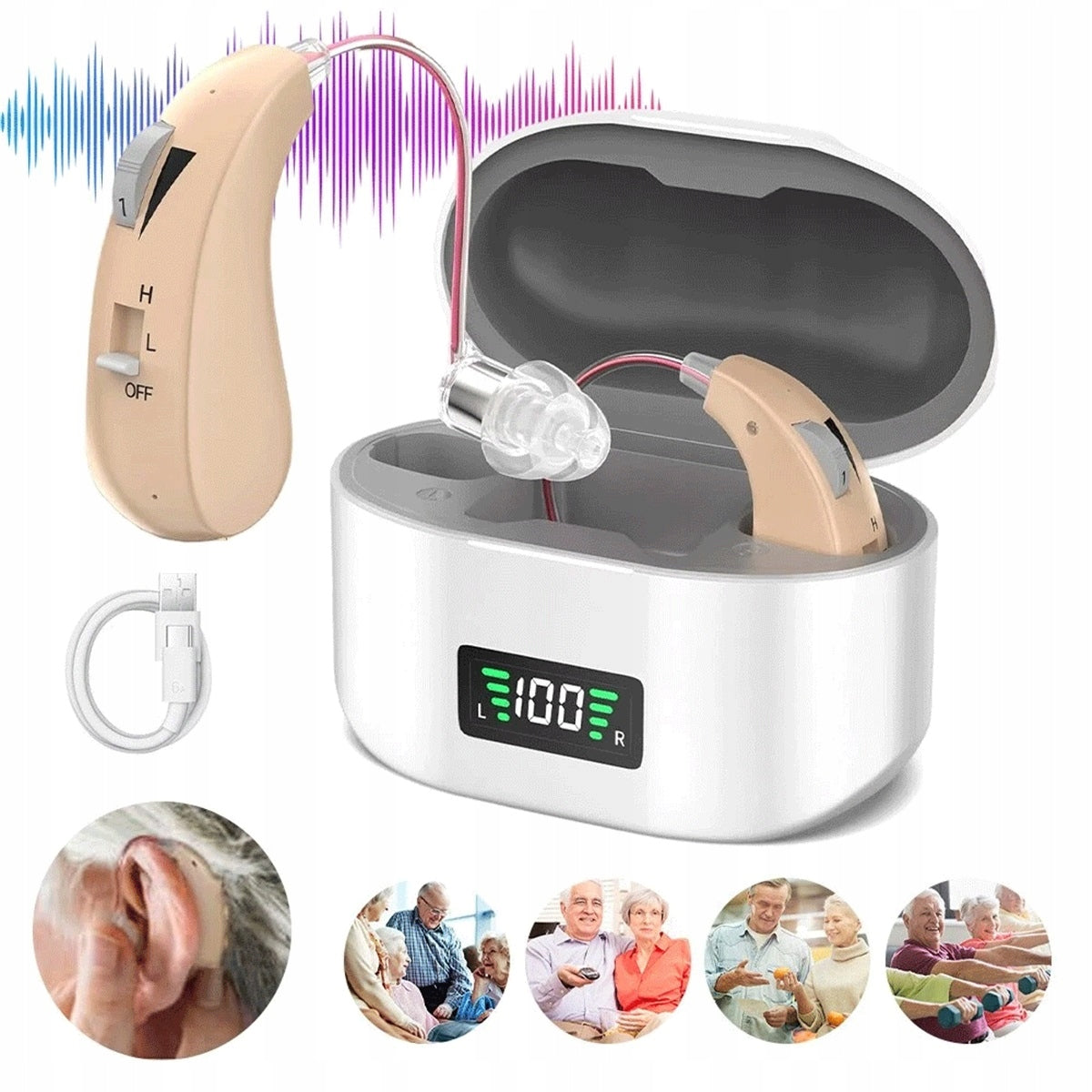 NOISE REDUCTION HEARING AIDS INVISIBLE FOR EVERYDAY USE