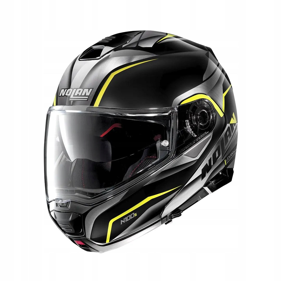 NOLAN JAW HELMET N100-5 BALTEUS N-COM BLACK - MATT YELLOW - XS