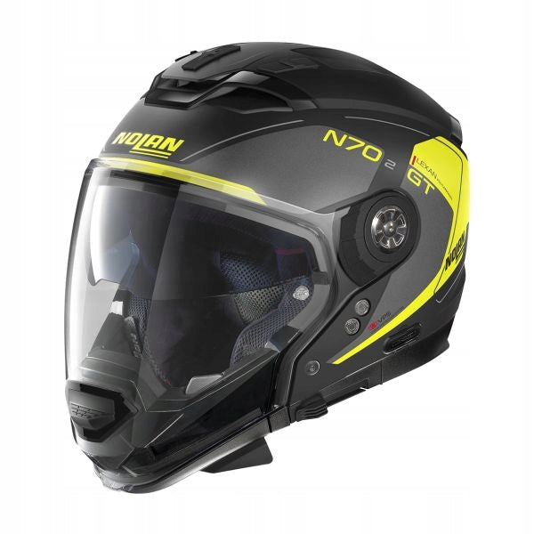 NOLAN JAW HELMET N70-2 GT LACOTA N-COM (39) GRAPHITE / FLUO - XS