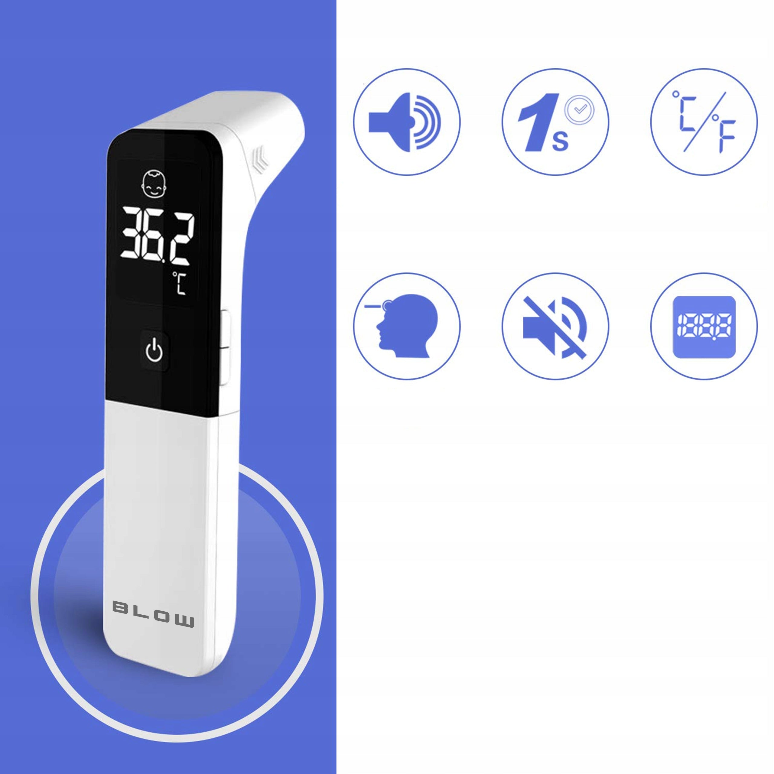 NON-CONTACT INFRARED MEDICAL THERMOMETER FEVER ALARM EAN (GTIN) 5903876741983