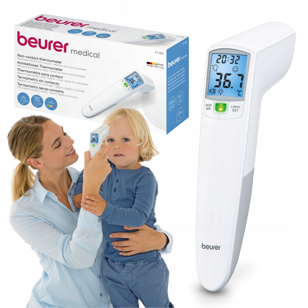 NON-CONTACT THERMOMETER BEURER FT 100 INFRARED MEDICAL ALARM