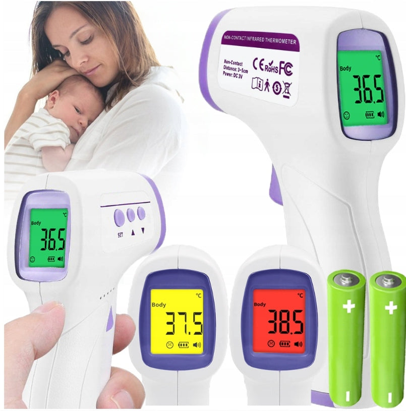 NON-CONTACT THERMOMETER FOR CHILDREN INFRARED LCD ELECTRONIC + BATTERIES