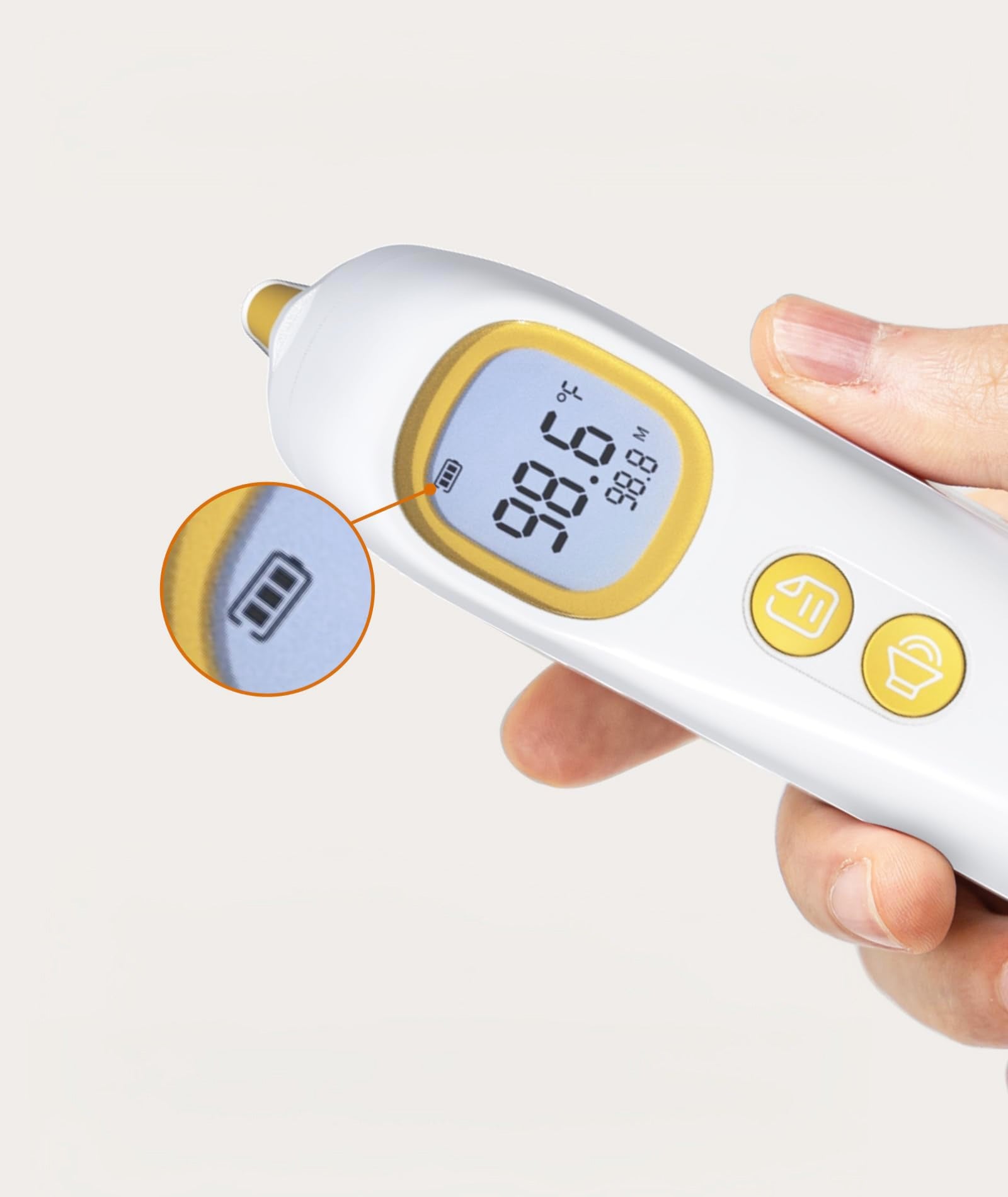 NON-CONTACT THERMOMETER INFRARED LCD EAR FEVER FOR ADULT CHILDREN Medical device no