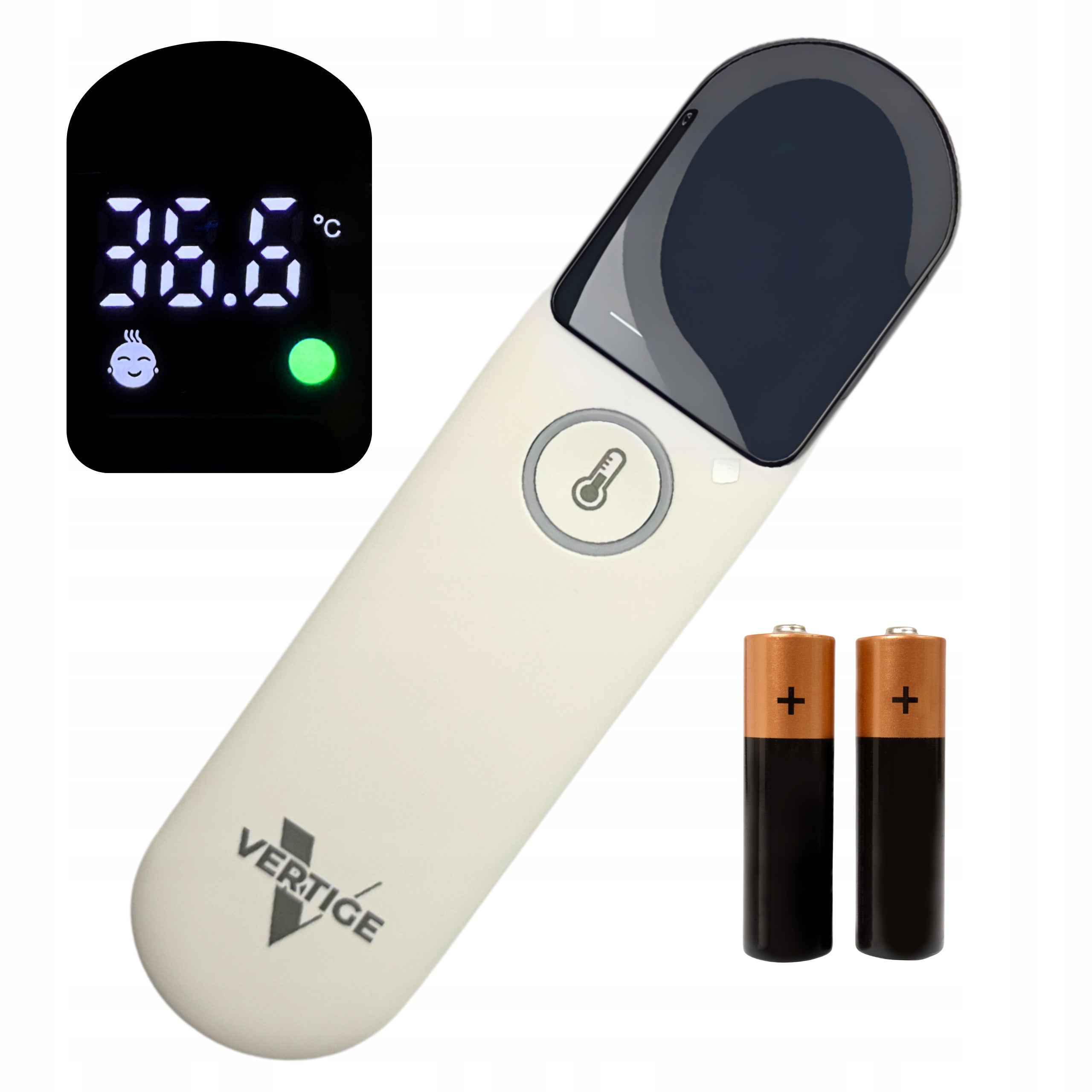 NON-CONTACT THERMOMETER MDI231 measurement forehead ear LCD case batteries included