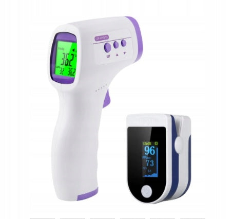 NON-CONTACT THERMOMETER + OXIMETER HEART RATE MONITOR SET