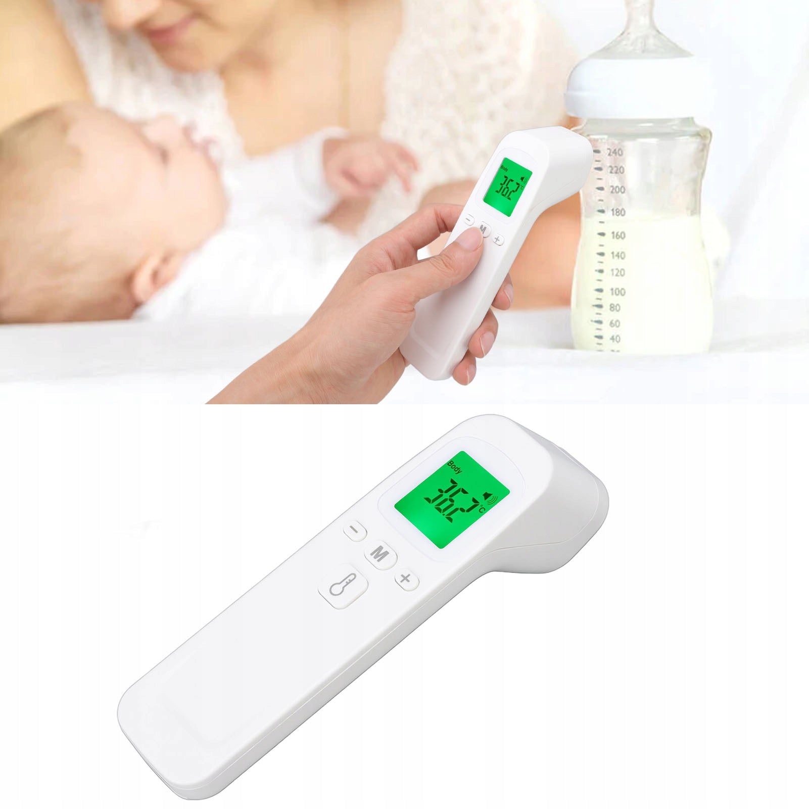 NON-CONTACT THERMOMETER TEMPERATURE MEASUREMENT WITH INFRARED 15.5*4*4.4 Packaging status original