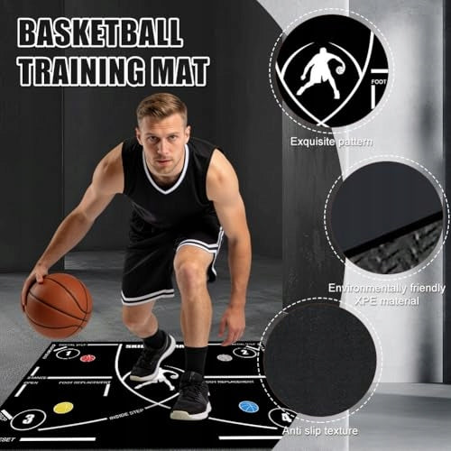 NON-SLIP BASKETBALL TRAINING MAT FOR CHILDREN Length 120 cm