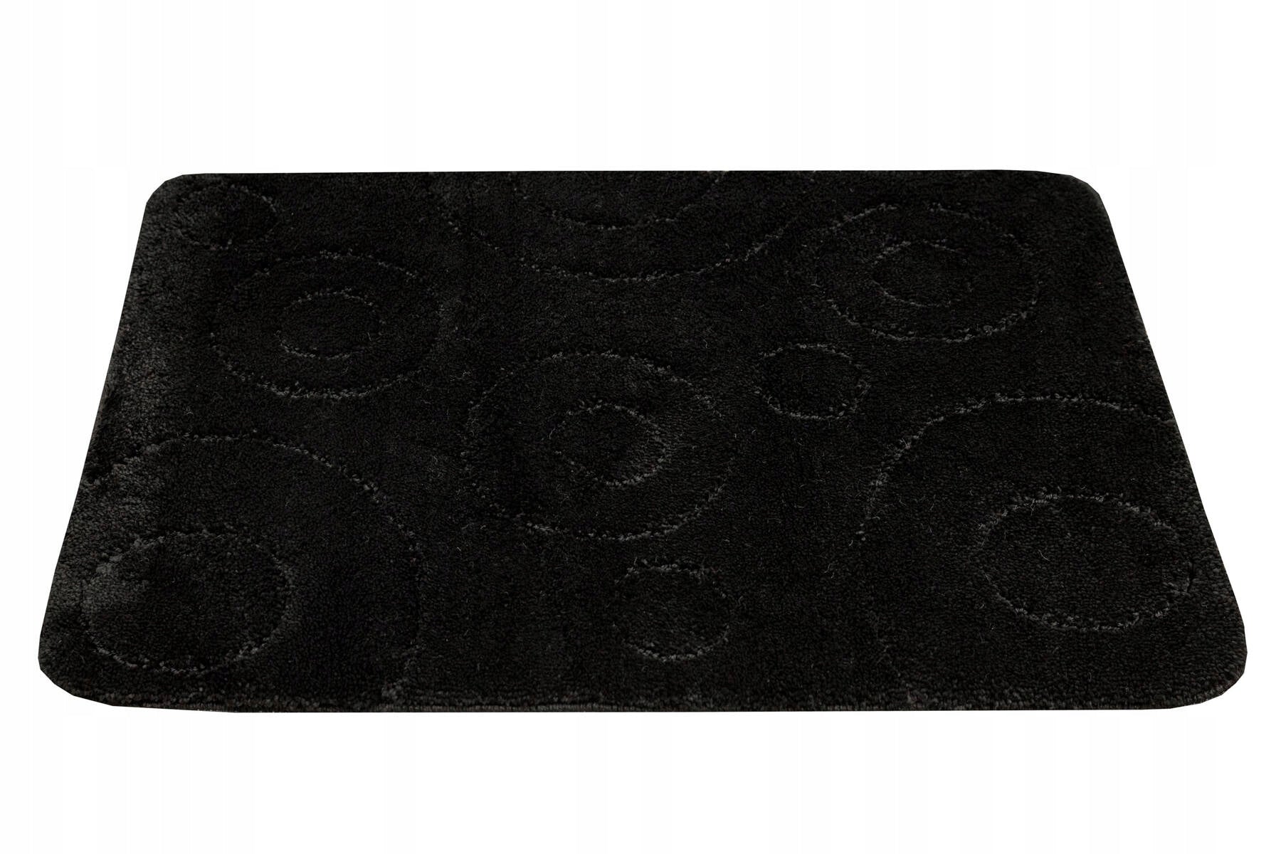 NON-SLIP BATHROOM RUG FOR TOILET BLACK MAT GALAXY 80x150 cm