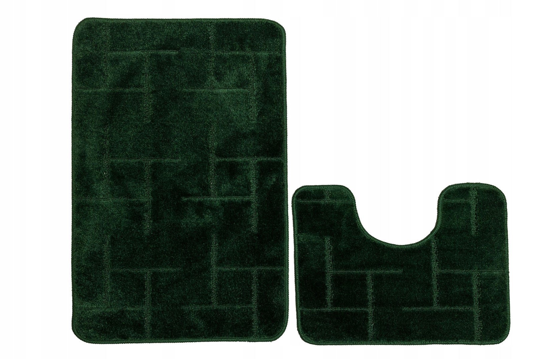 NON-SLIP BATHROOM RUG WITH OVERLAY GREEN TERAMO 3-cz SET Manufacturer code teramo green 3cz