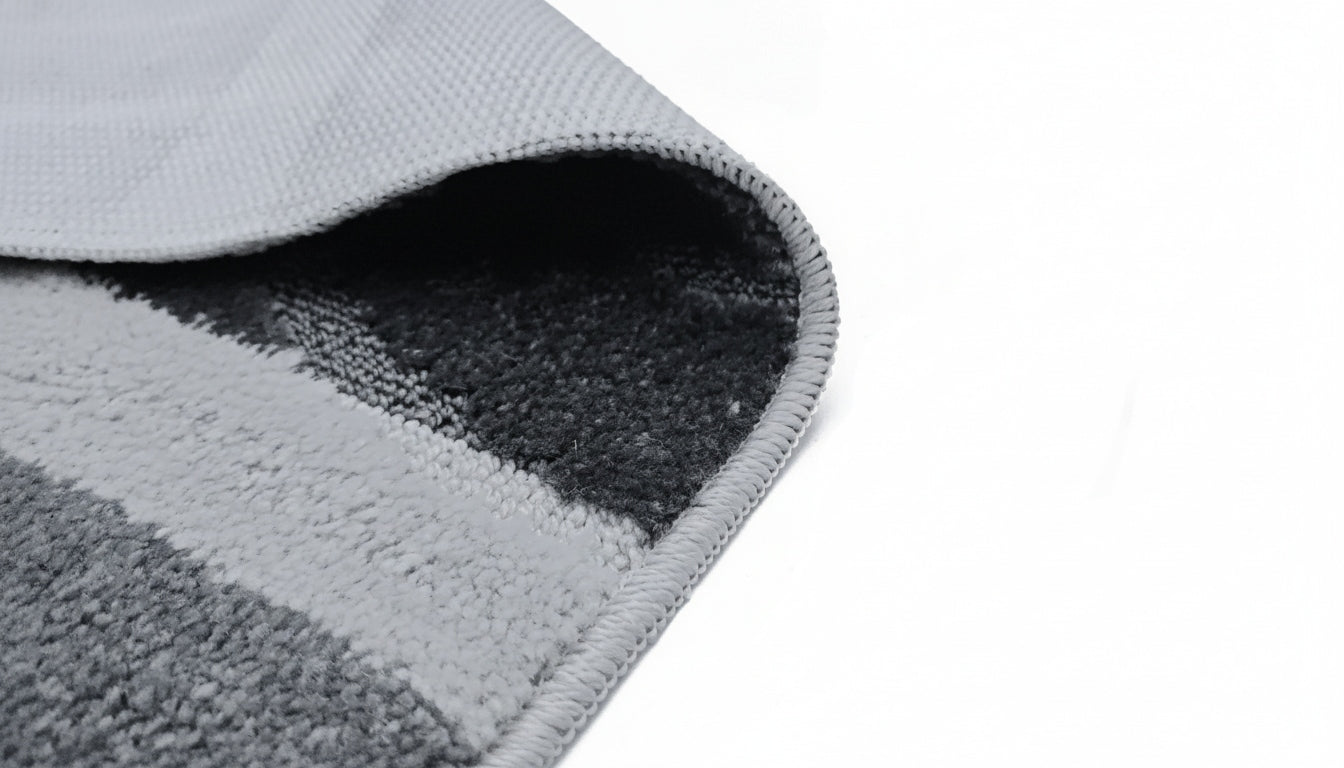 NON-SLIP BATHROOM RUGS FOR WASHING PLUSH GREY TOILET CUTOUT Manufacturer code dywaniki łazienkowe dwuczęściowe szare