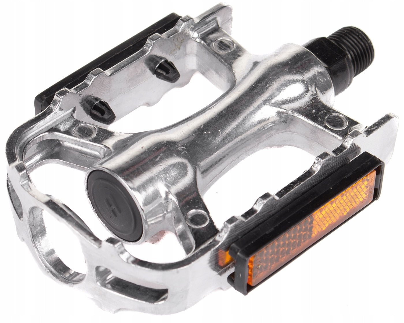 NON-SLIP BICYCLE PEDALS VERSO WITH REFLECTOR Color silver