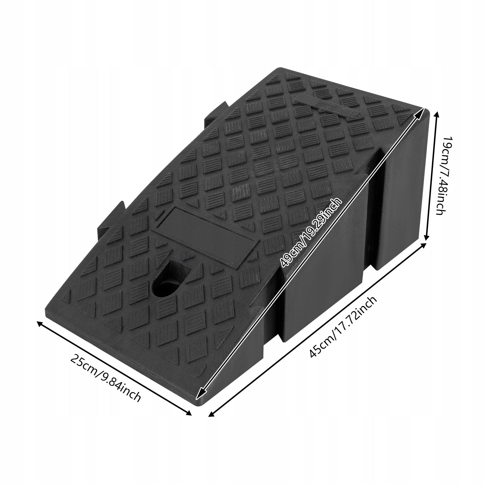 NON-SLIP CURB DRIVEWAY MADE OF PLASTIC 25 X 45 X 19 CM Brand no brand