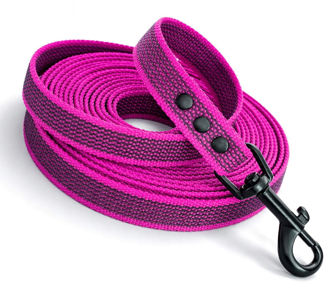 NON-SLIP DOG LEASH FOR TRAINING CORD RUBBERIZED WEBBING 2m Manufacturer code SMYCZ.AP.PINK.2