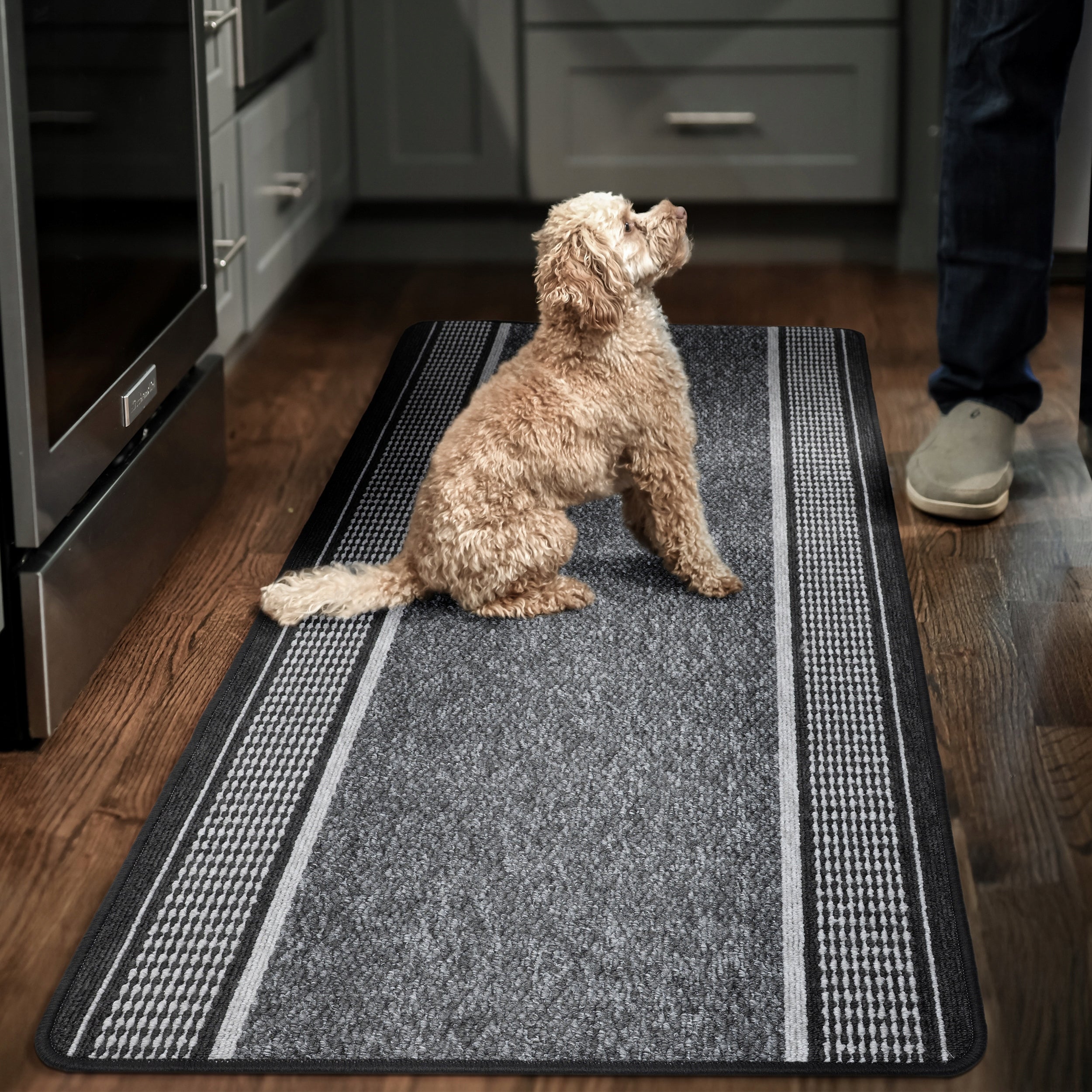 NON-SLIP KITCHEN RUG FOR HALLWAY LONG GREY 67x160cm EAN (GTIN) 5904169761589