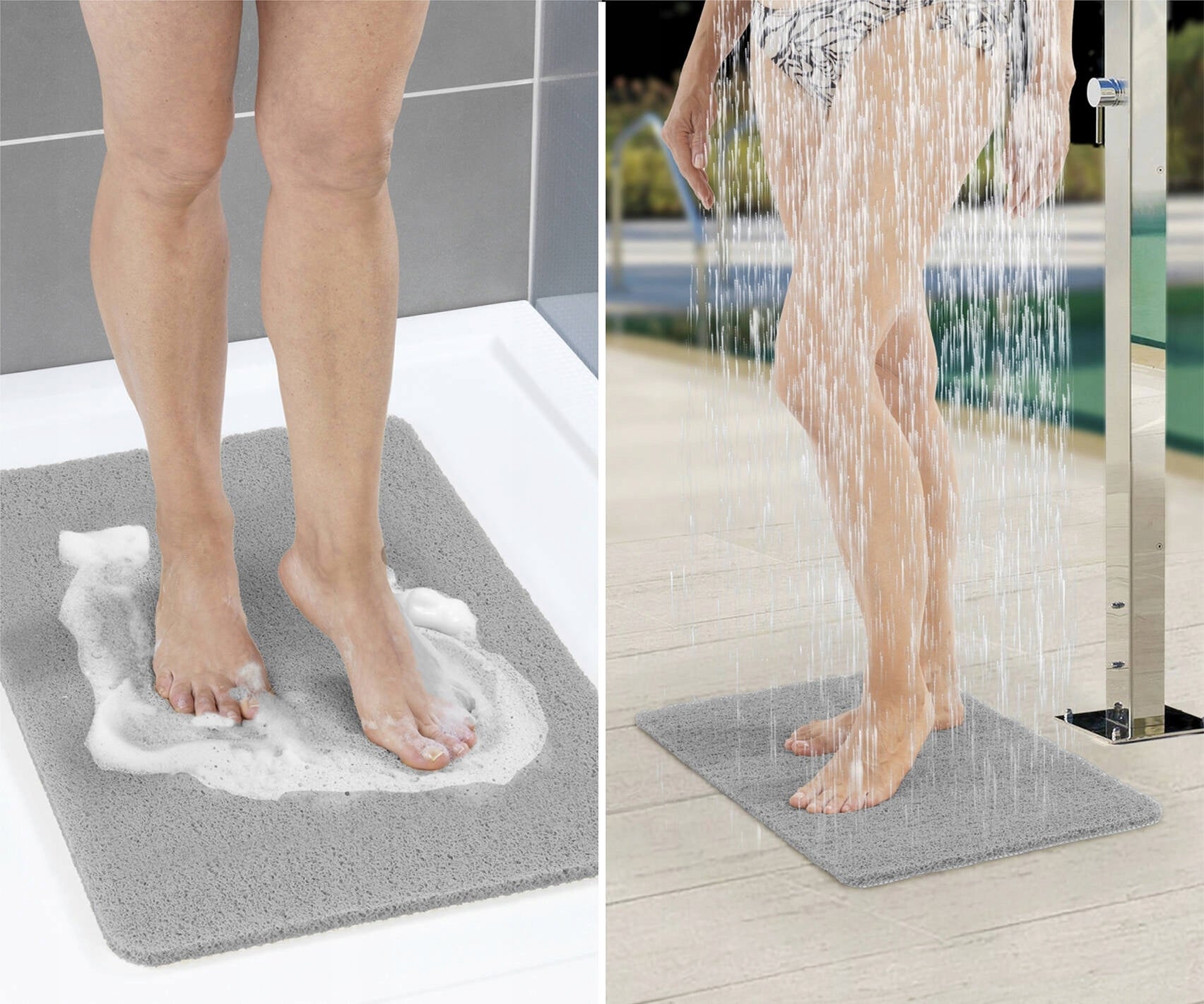 NON-SLIP SHOWER MAT FOR FOOT MASSAGE WELLNESS MAT 40 x 60 cm Thickness 0.5 mm