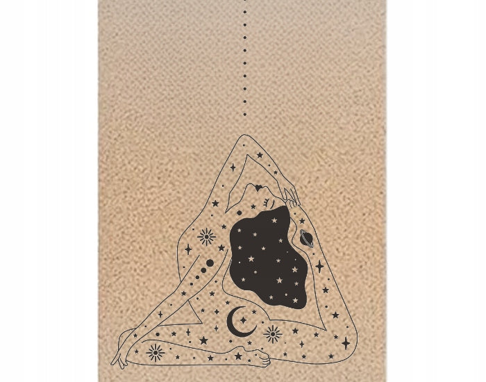 NON-SLIP YOGA MAT WITH PATTERN FOR EXERCISE CORK COMFORTABLE TPE Manufacturer code FM374