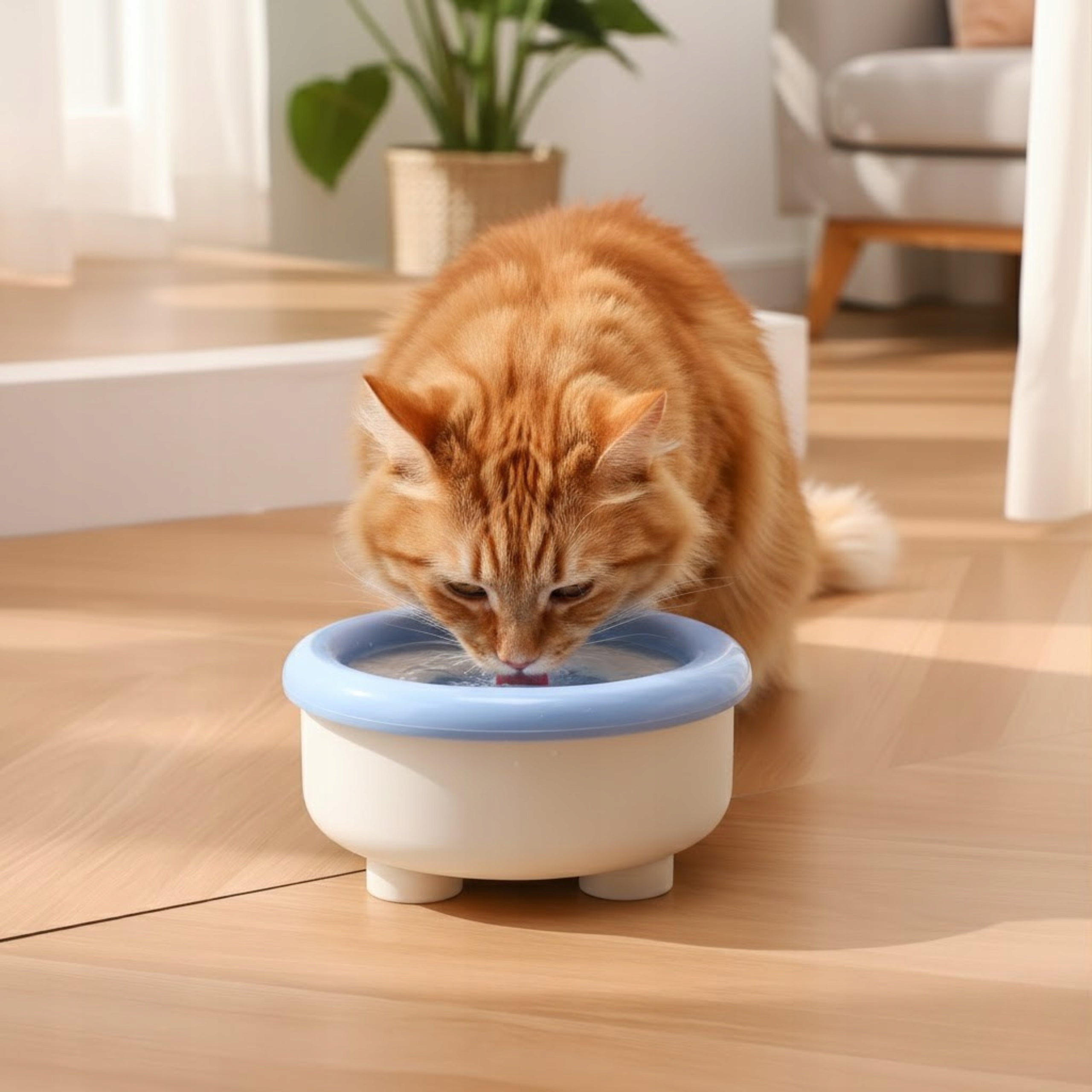 NON-SPILL BOWL FOR CAT DOG FOR WATER LARGE CAPACITY 1,5L SIEMIEC Packaging status original