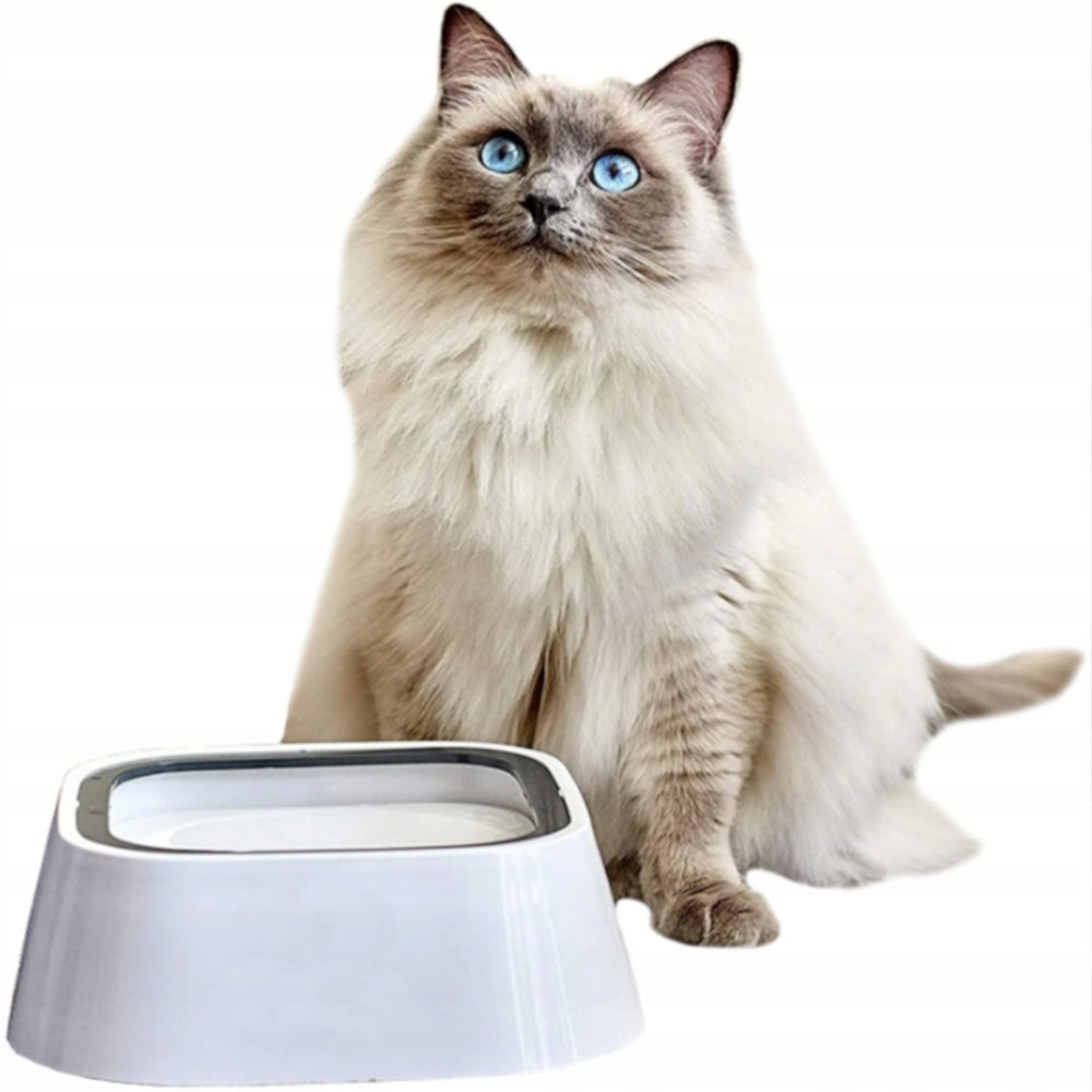 NON-SPILL WATER BOWL 1,5L SLOWING DRINKING FLOATING CAT DOG LARGE Material made from a synthetic material
