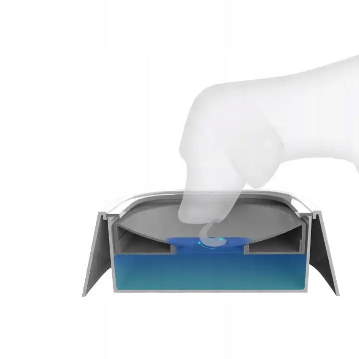 NON-SPLASH WATER BOWL FOR CAT DOG FLOATING NON-SLIP 1500ml Trade name miska spowalniająca, niechlapiąca