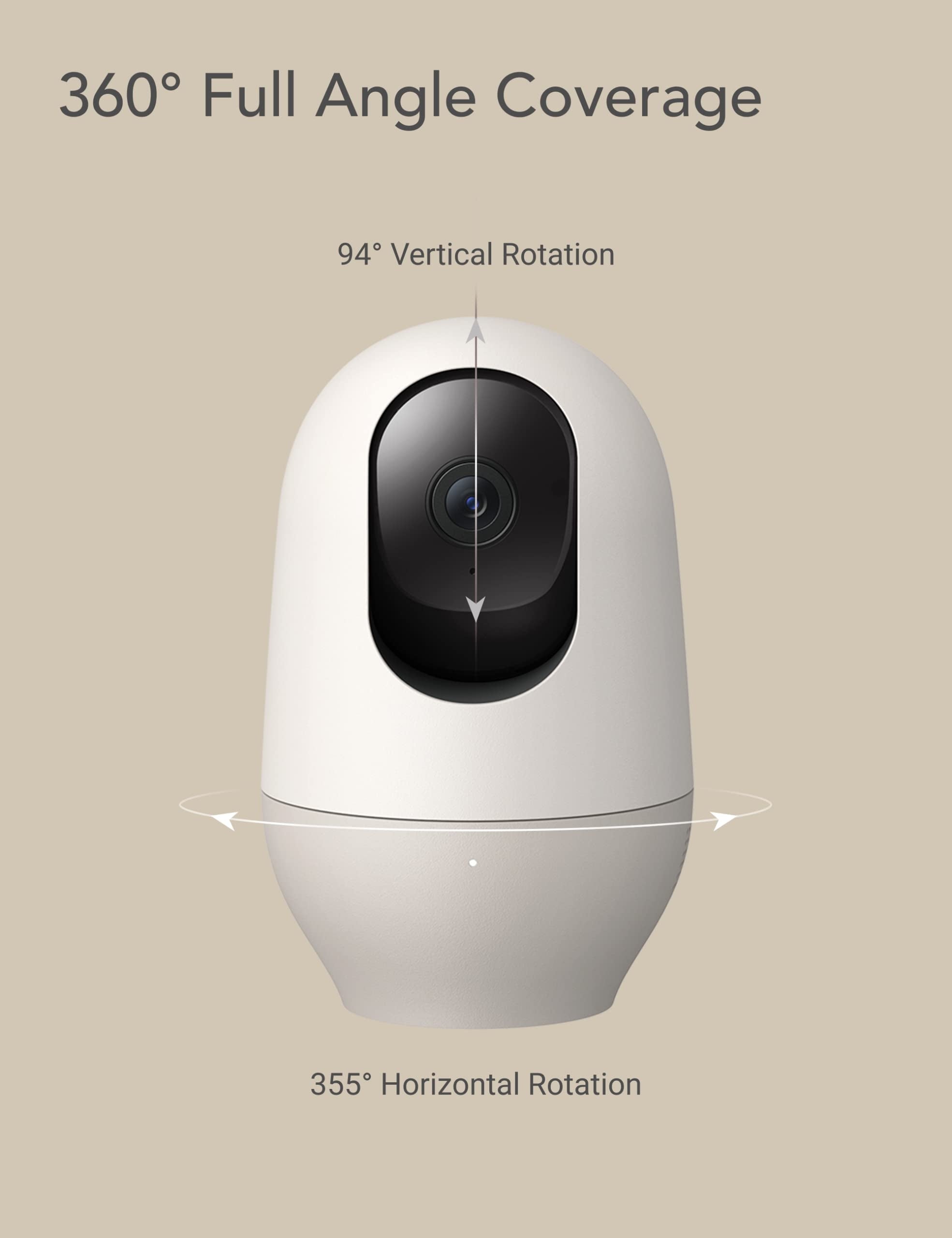 NOOIE Kids 5G Camera 2K WiFi 360 Degree IR Night With Alexa Audio Packaging status original