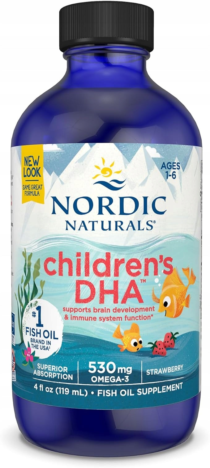 NORDIC NATURALS Childrens DHA 530 mg STRAWBERRY 119 ml OMEGA 3 FOR KIDS